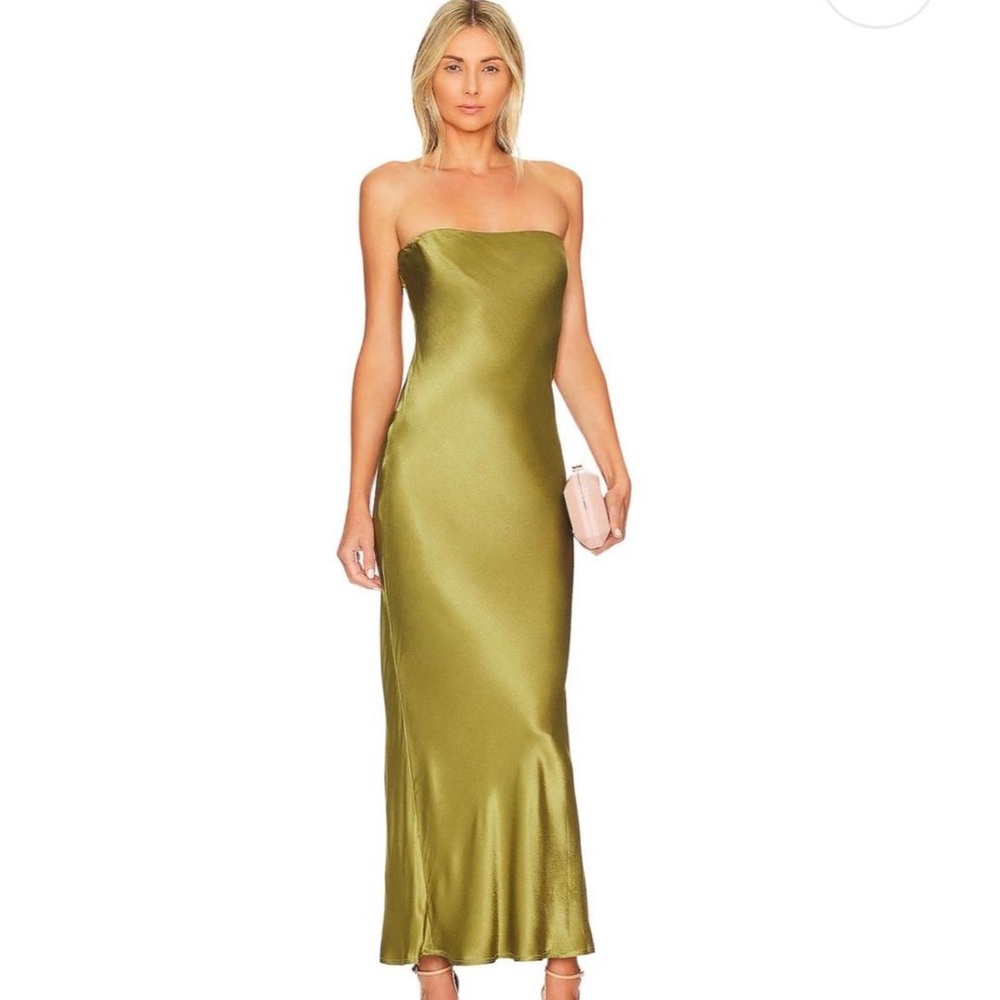 Green/Olive Strapless Dress